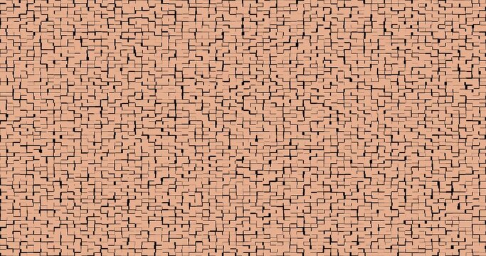 3d beige, brown abstract background. orange squares, metaverse. animation, motion liquid background, 3d render, VJ, DJ. 4k. noise, soft focus, selective focus.