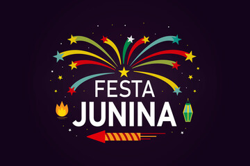 Celebration background for festa junina illustration with party festival Free Vector colorful design