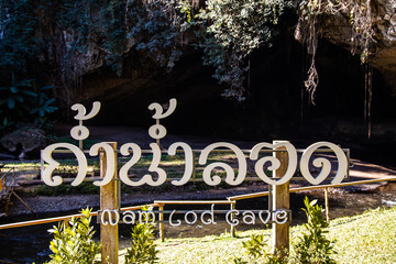 Fototapeta premium Tham Lod Cave near Pai, in Mae Hong Son, Thailand