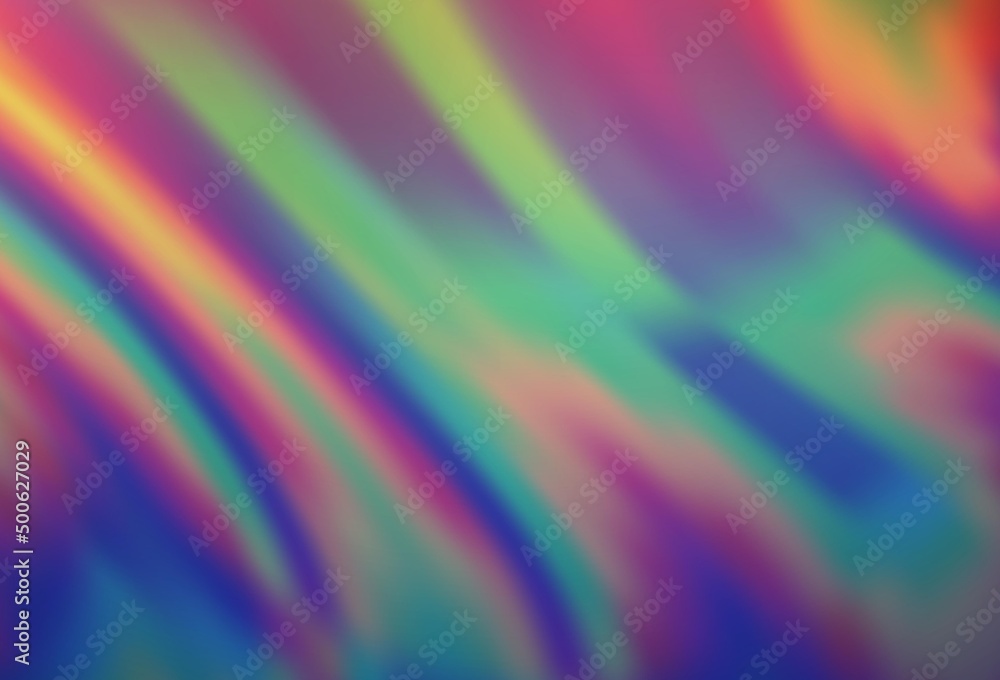 Poster light blue, red vector pattern with liquid shapes.