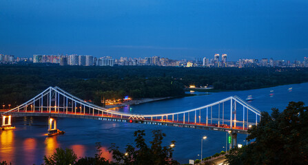 City panoramas of the capital of Ukraine Kyiv before the Russian attack