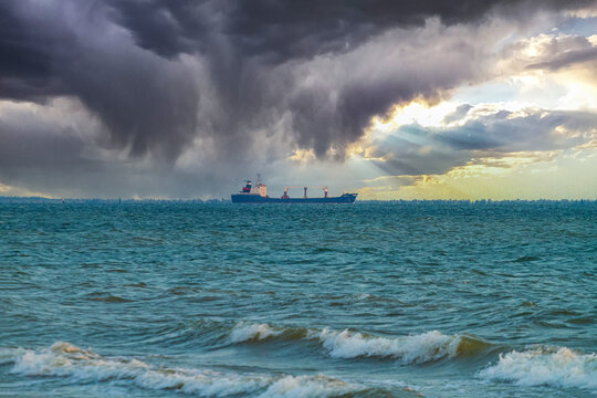 The sea coast of Ochakov and the Black Sea shipping company before the blockade of the Russian Federation