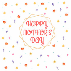 Happy Mothers Day greeting card with floral design