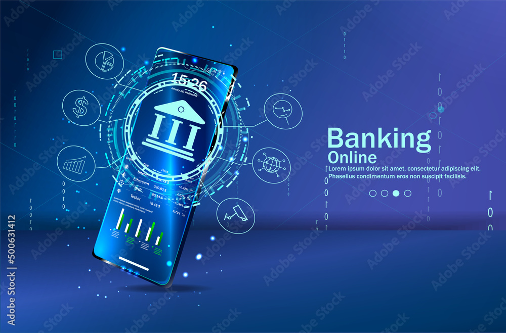 Poster an application for online banking. mobile phone payment with nfc technology and a high level of paym
