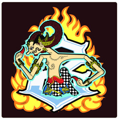 Wayang Bima esport logo Vector