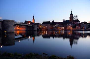 Obraz premium Abend am Main bei Kitzingen