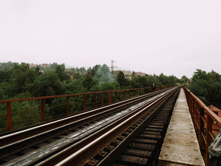 Fototapeta premium railroad in the mountains