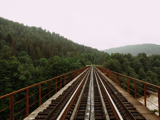 Fototapeta premium railroad in the mountains