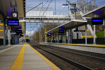 Naklejka premium Modern train station, Warszawa Powązki