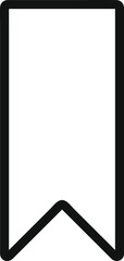 Vector icon of bookmark; The editable illustration of selected liked goods