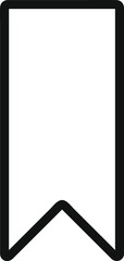 Vector icon of bookmark; The editable illustration of selected liked goods