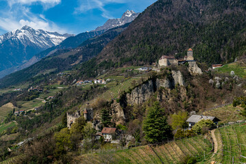 Great view to castel Fontana and castel Tirolo