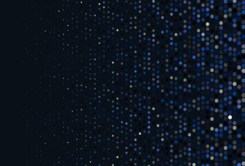 Dark Black vector pattern with spheres.