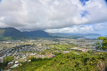 View overlooking the city of Kaneohe