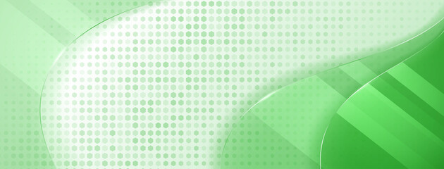 Abstract background made of small dots and curved glass plates in light green colors