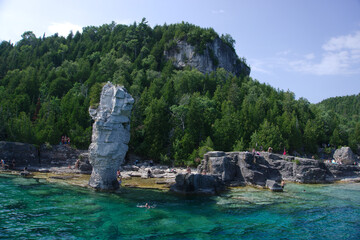 rock in the sea shore