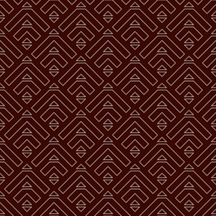 Arrows, scales seamless pattern. Ethnic, tribal print. Squama, chevrons ornament. Repeated arrowhead, triangular shapes