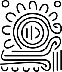 Obraz premium A beautiful illustration with indian symbol. Black color on a white background.