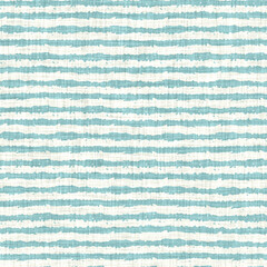 Aegean teal liner stripe patterned linen texture background. Summer coastal living style home decor fabric effect. Sea green wash grunge wave line blur material. Decorative textile seamless pattern
