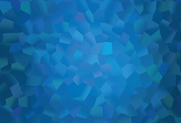 Fototapeta na wymiar Light BLUE vector template in hexagonal style.