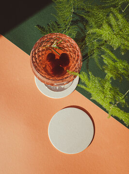 Tropical, boho paper coaster Mock-up