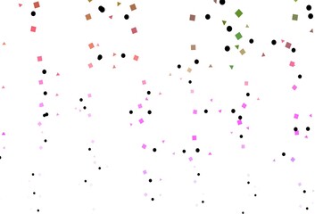 Light Multicolor, Rainbow vector backdrop with lines, circles, rhombus.