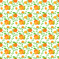 orange fruit seamless pattern wallpaper design 