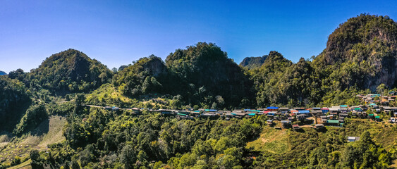 Phu Pha Mok Ban Jabo village in Mae Hong Son, Thailand