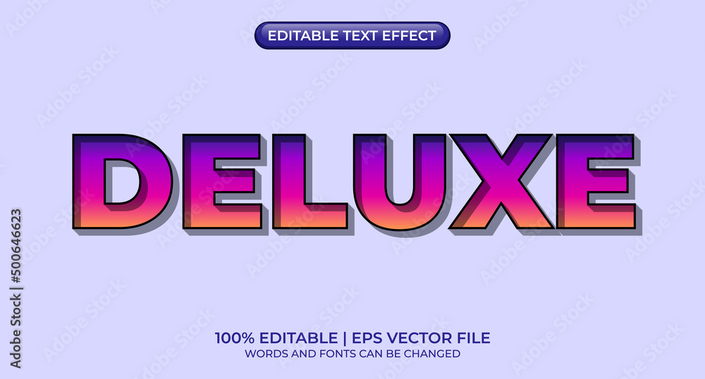 Poster editable text effects - deluxe text effects. deluxe editable text effect