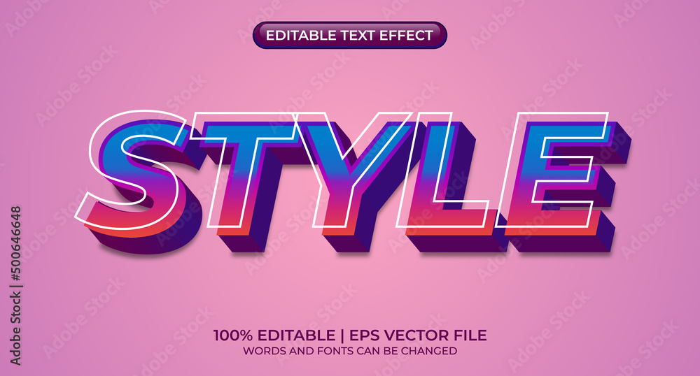 Poster editable text effects - style text effects
