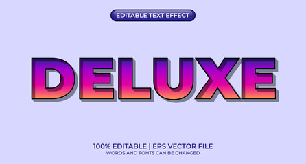 Fototapeta premium Editable text effects - Deluxe text effects. Deluxe editable text effect