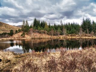 lake and mountains