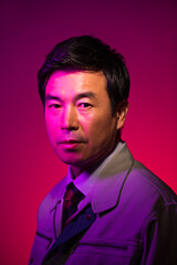 Fototapeta premium 作業服を着た50代ビジネスマン
