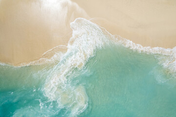 Fototapeta na wymiar kelingking beach view from drone