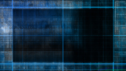 Abstract glitch art grid border background image.