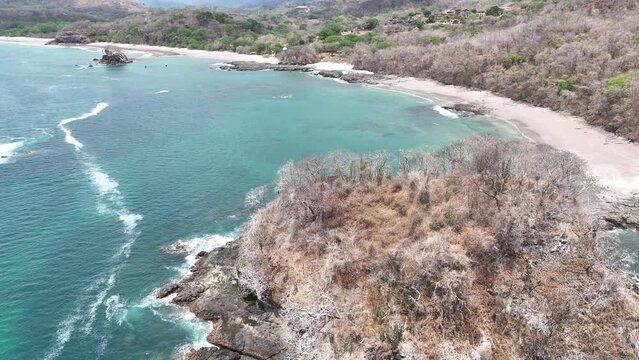 Aerial View of Playa Real Beach near Conchal and Tamarindo in Guanacaste, Costa Rica