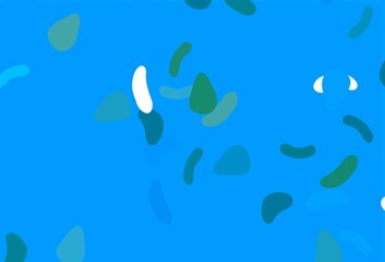 Light Blue, Green vector backdrop with abstract shapes.