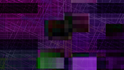 Abstract glitch art background image.