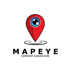 Eyes Logo Design, Vision of the World, vector illustration of organs