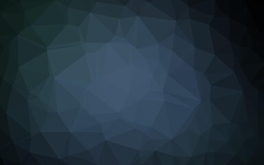Dark BLUE vector polygonal background.
