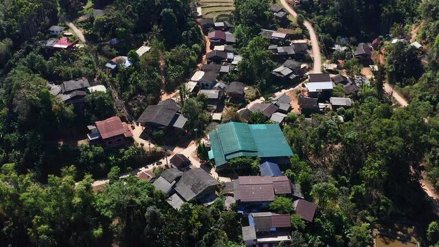 Ban Huai Hom Christendom, village in the jungle and valley in Mae Hong Son, Thailand