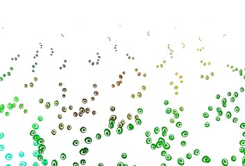 Light Green, Yellow vector layout with circle shapes.