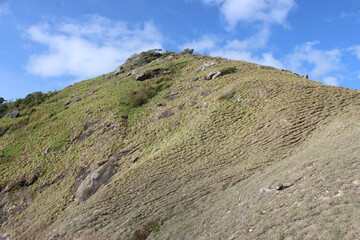 landscape with blue sky