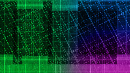Fototapeta na wymiar Abstract glitch art block pattern background image.