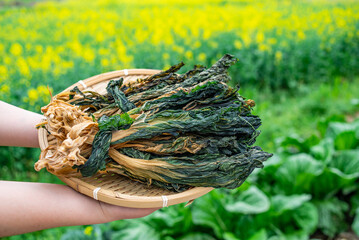 Dried mustard greens dried by rural farmhouses in Hunan