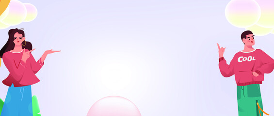 Announcement notice vector creative concept illustration
