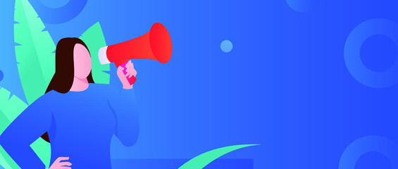 Announcement notice vector creative concept illustration
