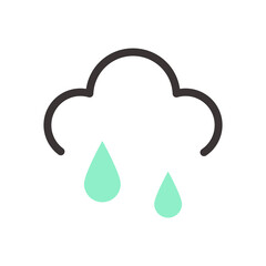 雨のお天気アイコン　ベクターイラスト素材