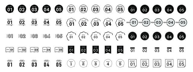 数字　ポイント　あしらい　シンプル