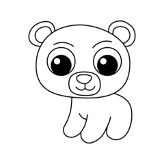 Bear cartoon illustration vector.